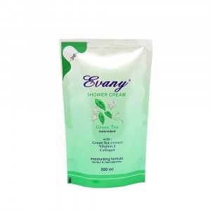 Evany Shower Cream Green Tea Antioxidant Refill 500 ml